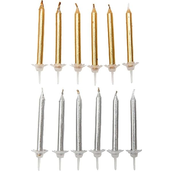 Produktbild: Kerzen Set Gold Und Silber