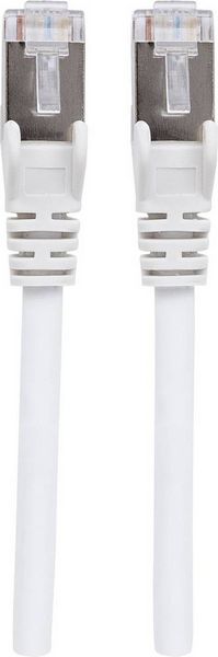 Produktbild: Intellinet 741385 RJ45 Patchkabel CAT 6a (Rohkabel CAT 7) S/FTP 2.00 m Wei&szlig; Halogenfrei 1 St.