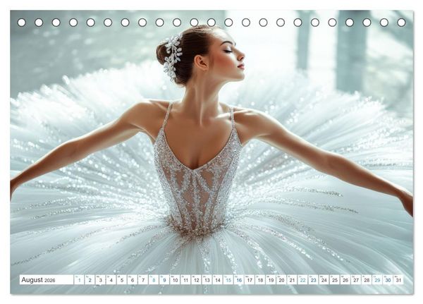 Produktbild: Ballerinas in Diamanten (Tischkalender 2026 DIN A5 quer), CALVENDO Monatskalender