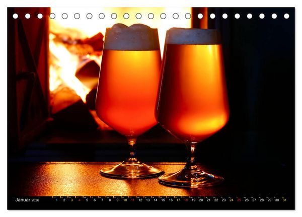 Produktbild: Biergenuss zu jeder Jahreszeit (Tischkalender 2026 DIN A5 quer), CALVENDO Monatskalender