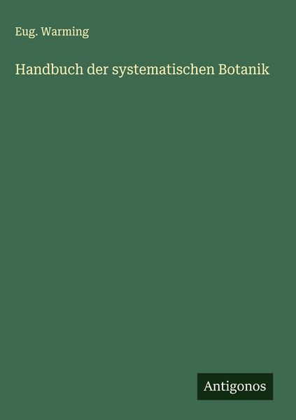 Produktbild: Handbuch der systematischen Botanik