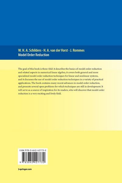 Produktbild: Model Order Reduction: Theory, Research Aspects and Applications