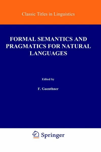 Produktbild: Formal Semantics and Pragmatics for Natural Languages