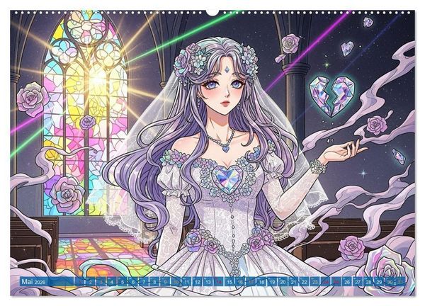 Produktbild: Shōnen-Abenteuer und Shōjo-Romantik - Ein Manga-Kalender f&uuml;r Herz und Seele (Wandkalender 2026 DIN A2 quer), CALVENDO Monatskalender
