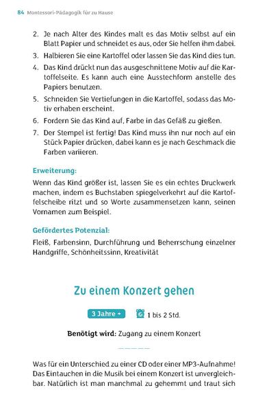 Montessori-Pädagogik für zu Hause