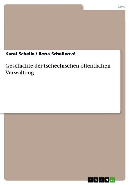 Produktbild: Geschichte der tschechischen &ouml;ffentlichen Verwaltung