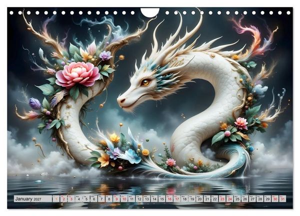 Produktbild: Lotus blossom dragons (Wall Calendar 2027 DIN A4 landscape), CALVENDO 12 Month Wall Calendar