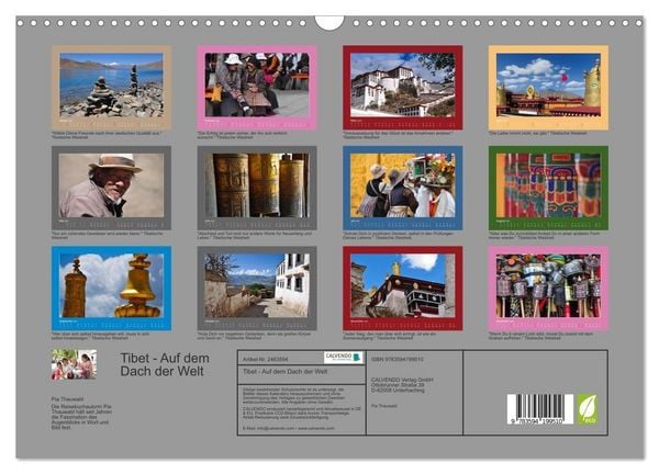 Produktbild: Tibet - Auf dem Dach der Welt (Wandkalender 2027 DIN A3 quer), CALVENDO Monatskalender