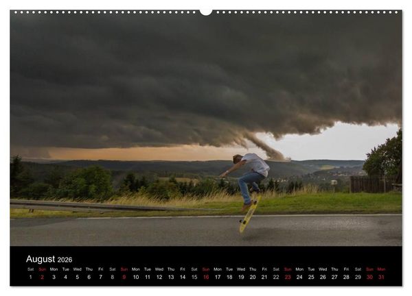 Produktbild: Skateboard - Street only (High Quality Premium Wall Calendar 2026 DIN A2 landscape),CALVENDO 12 Month Wall Calendar