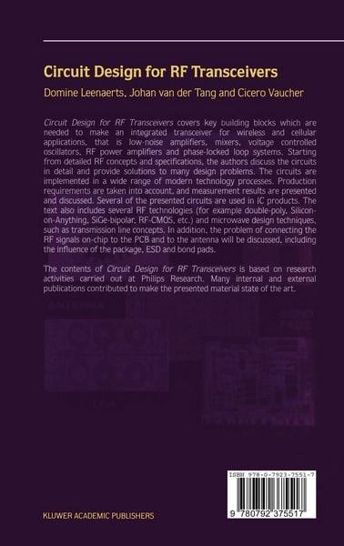 Produktbild: Circuit Design for RF Transceivers