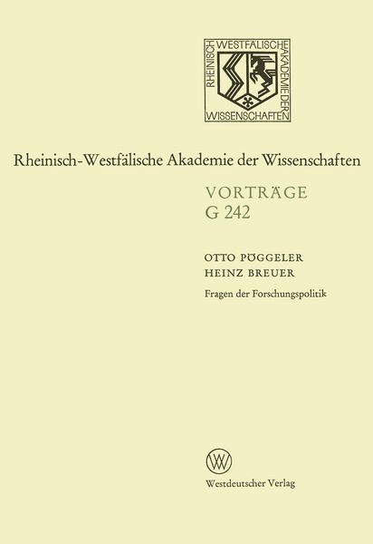 Produktbild: Fragen der Forschungspolitik