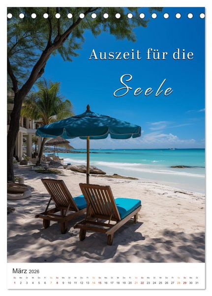 Produktbild: Meine Auszeit f&uuml;r die Seele (Tischkalender 2026 DIN A5 hoch), CALVENDO Monatskalender