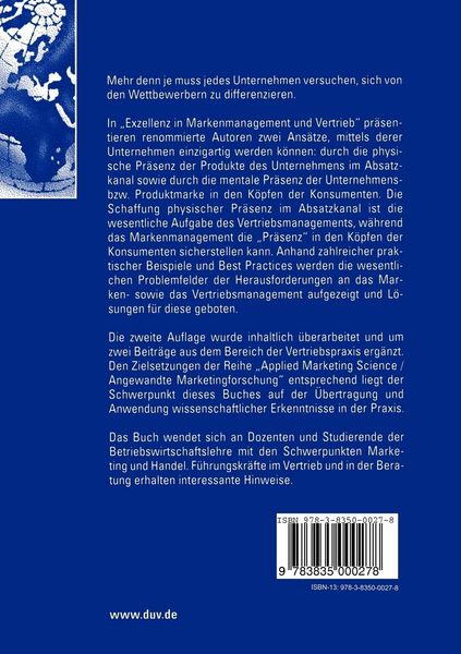 Produktbild: Exzellenz in Markenmanagement und Vertrieb