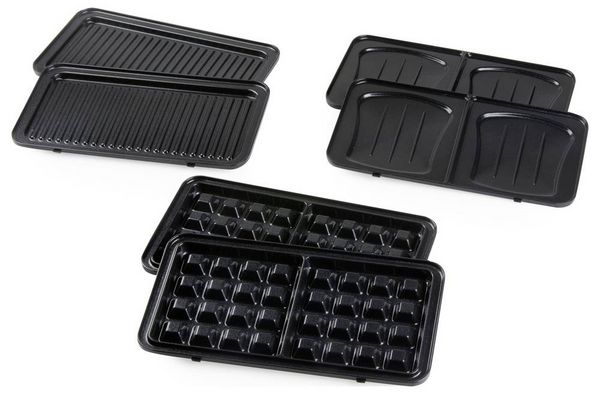 Produktbild: DOMO SANDWICH-WAFFEL-GRILL 3-IN-1 INKY BLACK Sandwichmaker Schwarz