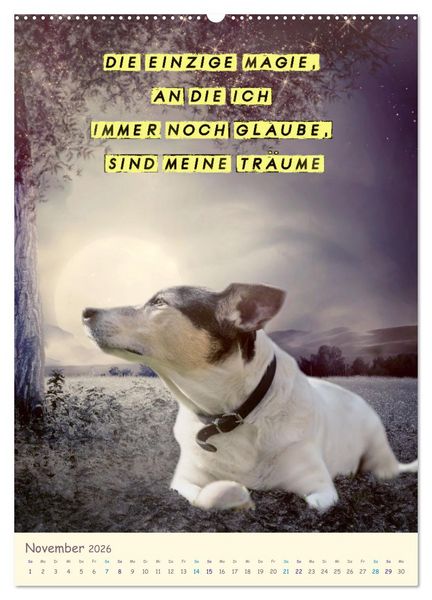 Produktbild: Traum Spruchkalender - Artwork (hochwertiger Premium Wandkalender 2026 DIN A2 hoch), Kunstdruck in Hochglanz