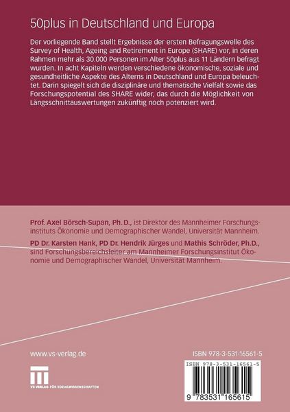 Produktbild: 50plus in Deutschland und Europa