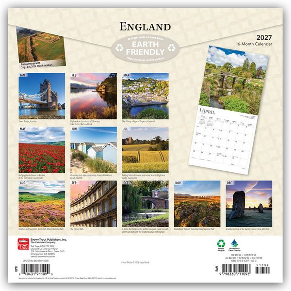 Produktbild: England 2027 &ndash; 16-Monatskalender