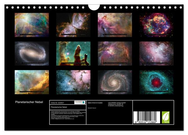 Produktbild: Planetarischer Nebel (Wandkalender 2026 DIN A4 quer), CALVENDO Monatskalender