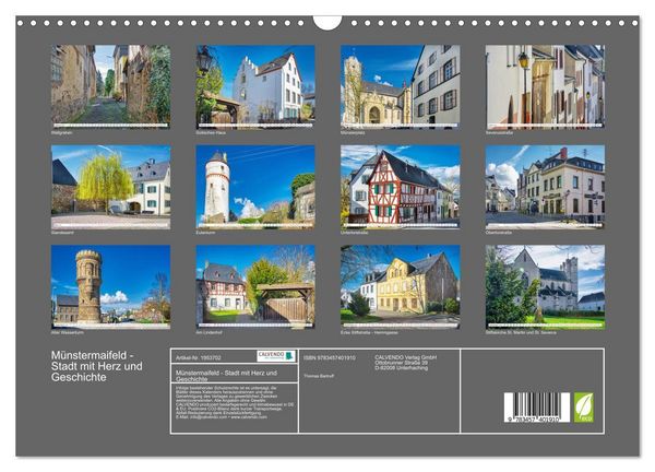 Produktbild: M&uuml;nstermaifeld - Stadt mit Herz und Geschichte (Wandkalender 2026 DIN A3 quer), CALVENDO Monatskalender