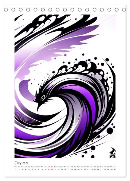 Produktbild: Essence of abstraction (Desk Calendar 2026 DIN A5 portrait), CALVENDO 12 Month DeskCalendar