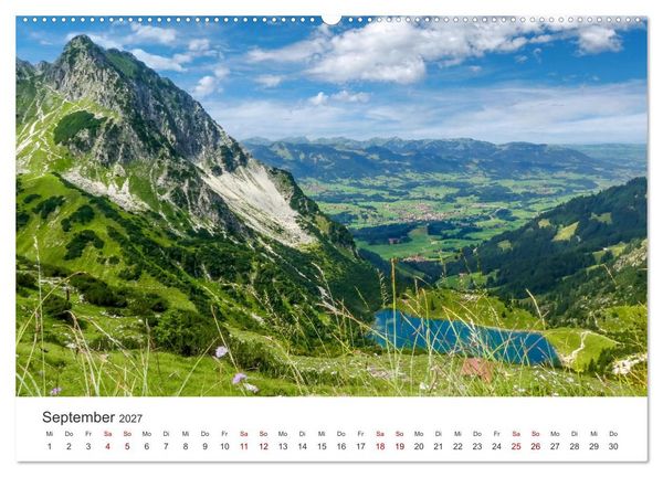 Produktbild: Oberstdorf - Bergparadies in den Alpen (hochwertiger Premium Wandkalender 2027 DIN A2 quer), Kunstdruck in Hochglanz