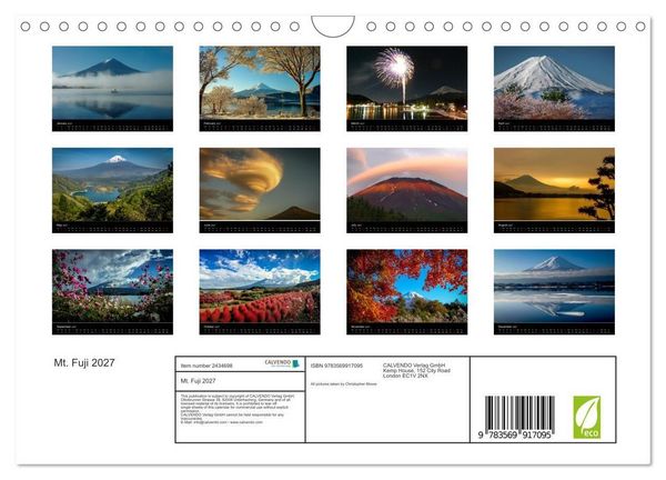 Produktbild: Mt. Fuji 2027 (Wall Calendar 2027 DIN A4 landscape), CALVENDO 12 Month Wall Calendar
