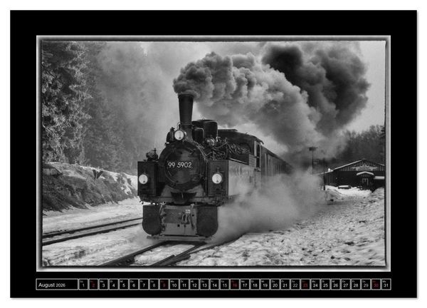 Produktbild: Unter Dampf - Eisenbahnromantik im Harz (Wandkalender 2026 DIN A3 quer), CALVENDO Monatskalender