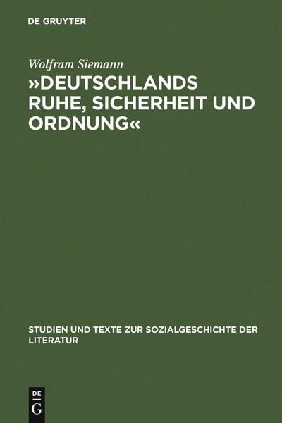 Produktbild: 'Deutschlands Ruhe, Sicherheit und Ordnung'