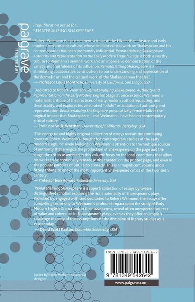 Produktbild: Rematerializing Shakespeare