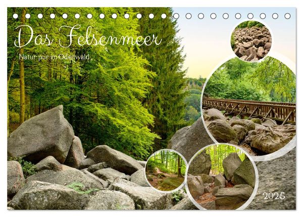 Das Felsenmeer - Natur pur im Odenwald (Tischkalender 2025 DIN A5 quer), CALVENDO Monatskalender