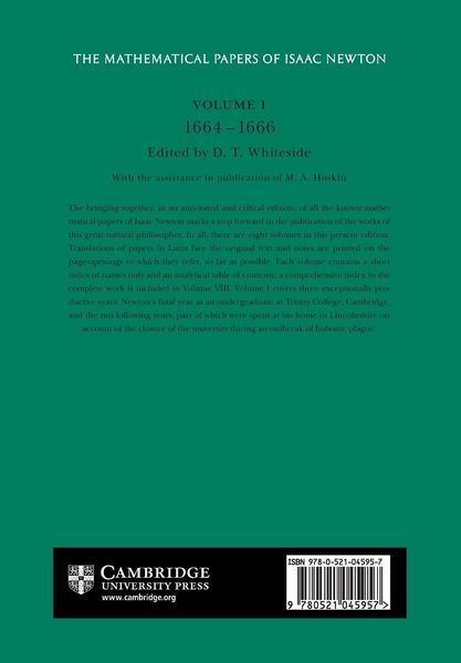Produktbild: The Mathematical Papers of Isaac Newton