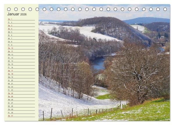 Produktbild: L&auml;ndliche Idylle zwischen Erzgebirge und Muldental (Tischkalender 2026 DIN A5 quer), CALVENDO Monatskalender
