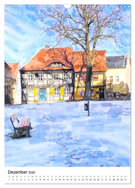 Produktbild: Rathenow - Illustrationen der Havel-Stadt (Wandkalender 2026 DIN A3 hoch), CALVENDO Monatskalender