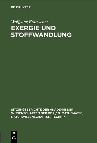 Produktbild: Exergie und Stoffwandlung