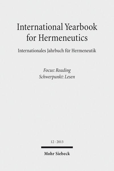 Produktbild: International Yearbook for Hermeneutics / Internationales Jahrbuch f&uuml;r Hermeneutik