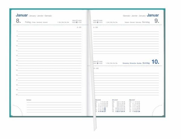 Produktbild: Tages-Cheftimer A6, petrol 2027