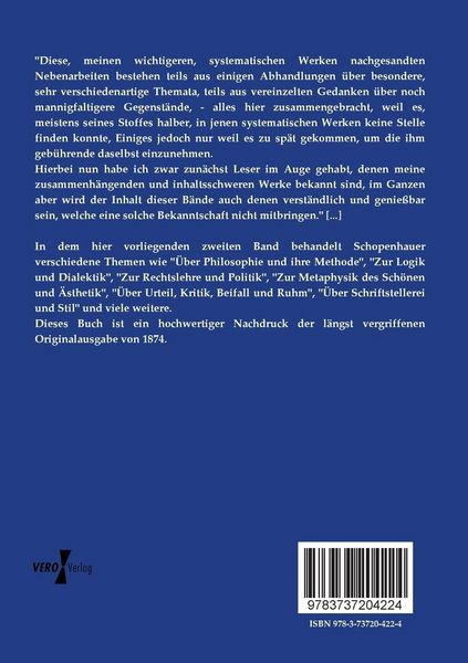 Produktbild: Parerga und Paralipomena