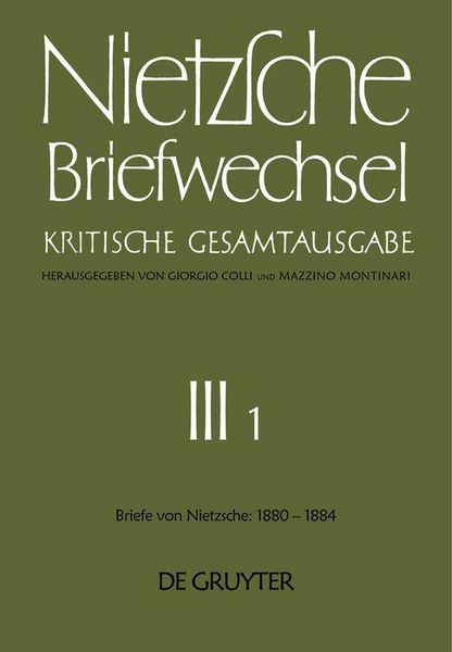 Produktbild: Briefe von Friedrich Nietzsche Januar 1880 - Dezember 1884