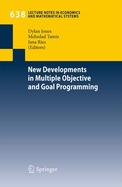 Produktbild: New Developments in Multiple Objective and Goal Programming