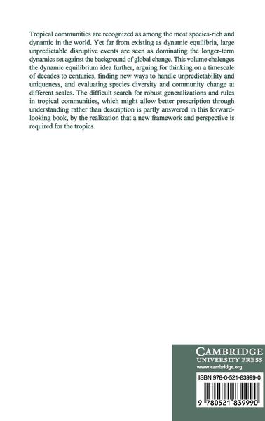 Produktbild: Dynamics of Tropical Communities