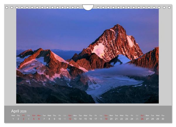Produktbild: Switzerland Mountainscapes 2026 (Wall Calendar 2026 DIN A4 landscape), CALVENDO 12 Month Wall Calendar