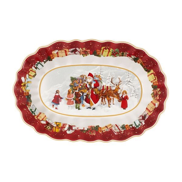 Villeroy & Boch Schale oval groß, Santa u Kinder