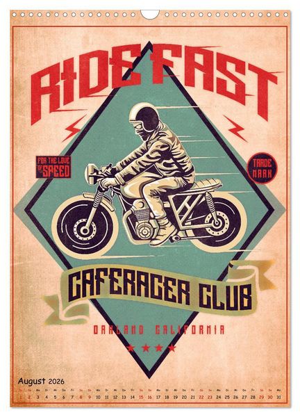 Produktbild: Motorrad Nostalgie (Wandkalender 2026 DIN A3 hoch), CALVENDO Monatskalender