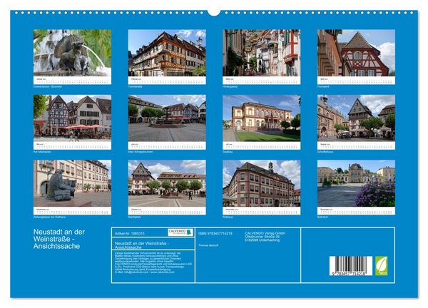 Produktbild: Neustadt an der Weinstra&szlig;e - Ansichtssache (hochwertiger Premium Wandkalender 2026 DIN A2 quer), Kunstdruck in Hochglanz