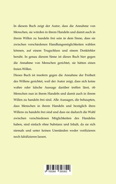 Produktbild: Gegen die Freiheit des Willens
