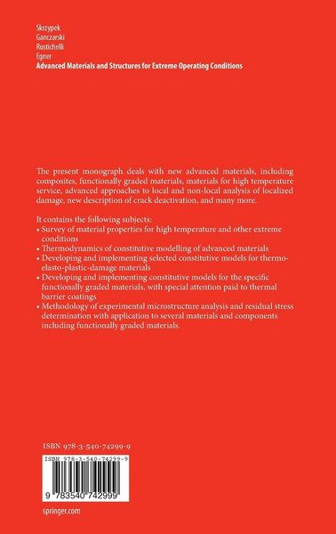 Produktbild: Advanced Materials and Structures for Extreme Operating Conditions