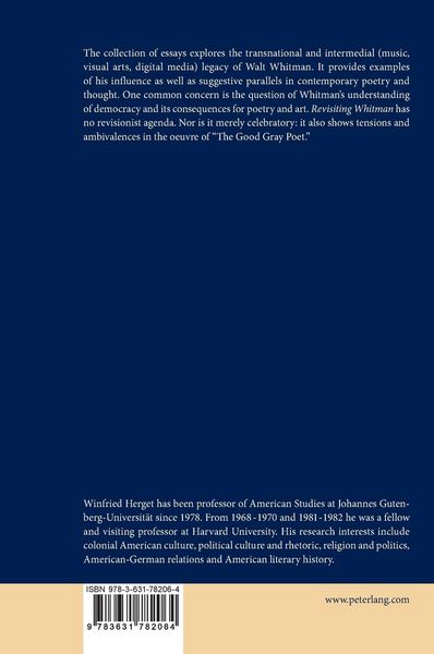 Produktbild: Revisiting Walt Whitman