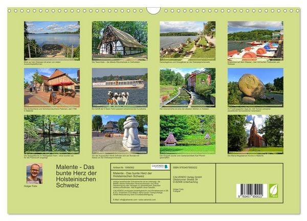 Produktbild: Malente - Das bunte Herz der Holsteinischen Schweiz (Wandkalender 2026 DIN A3 quer), CALVENDO Monatskalender