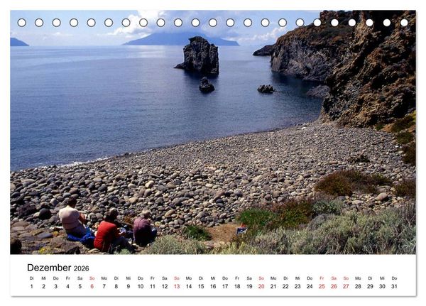 Produktbild: Die Liparischen Inseln (Tischkalender 2026 DIN A5 quer), CALVENDO Monatskalender