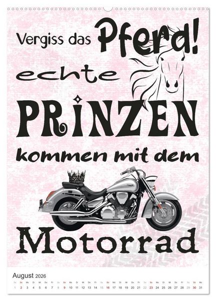 Produktbild: Coole Biker-Spr&uuml;che (hochwertiger Premium Wandkalender 2026 DIN A2 hoch), Kunstdruck in Hochglanz